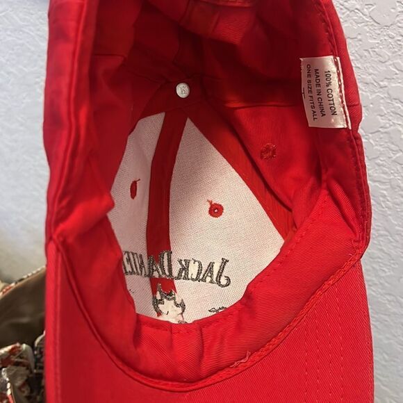 Jack Daniel’s Red Hat - NEW - NEVER WORN - Red Adjustable Hat - Picture 3 of 3